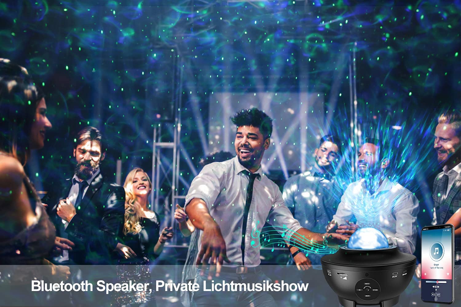 Galaxy Light LED Sternenhimmel Projektor Schwarz