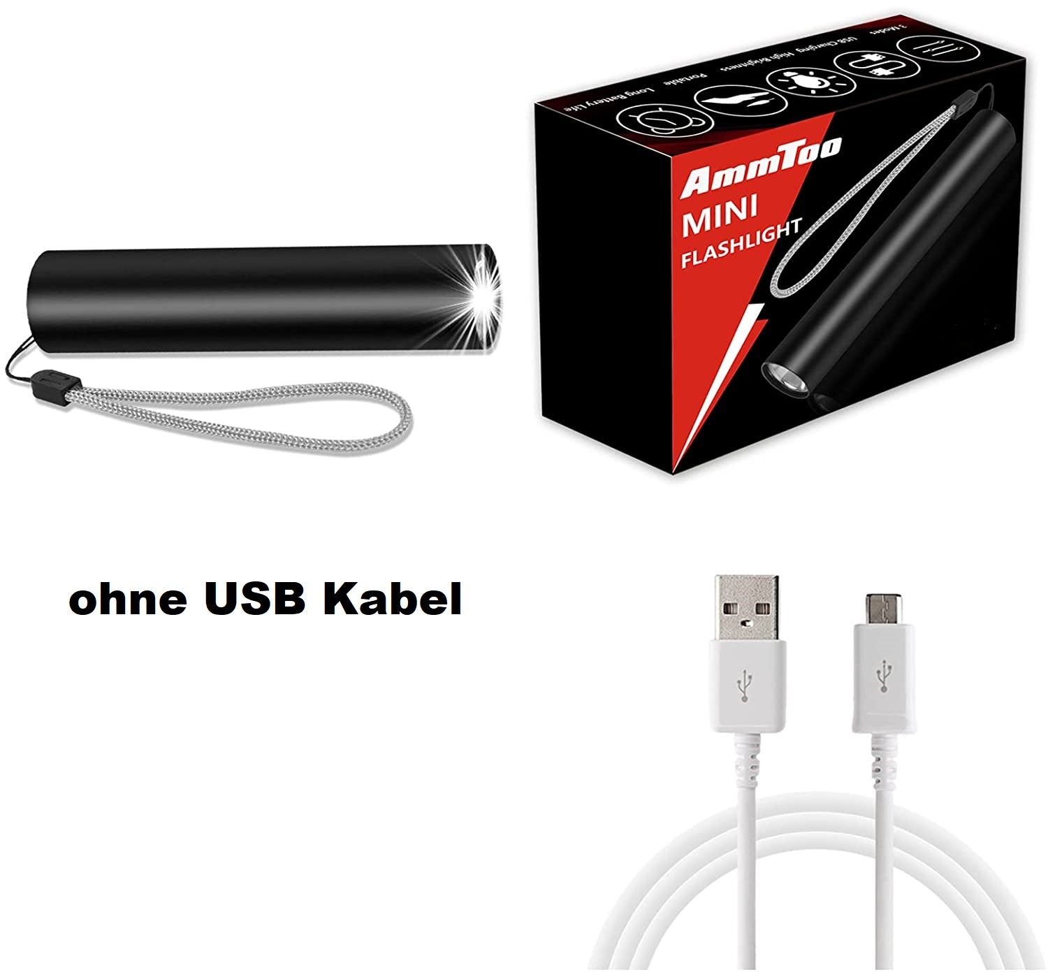 Mini LED Taschenlampe Superhelle LED Taschenlampen mit 3 Modi