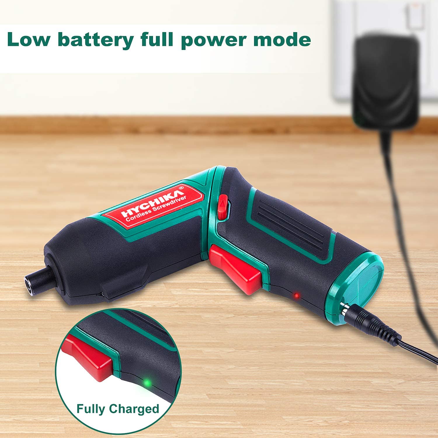 Akkuschrauber 2000mAh HYCHIKA 3,6V Li-Ion mit 20 Zubehörteilen