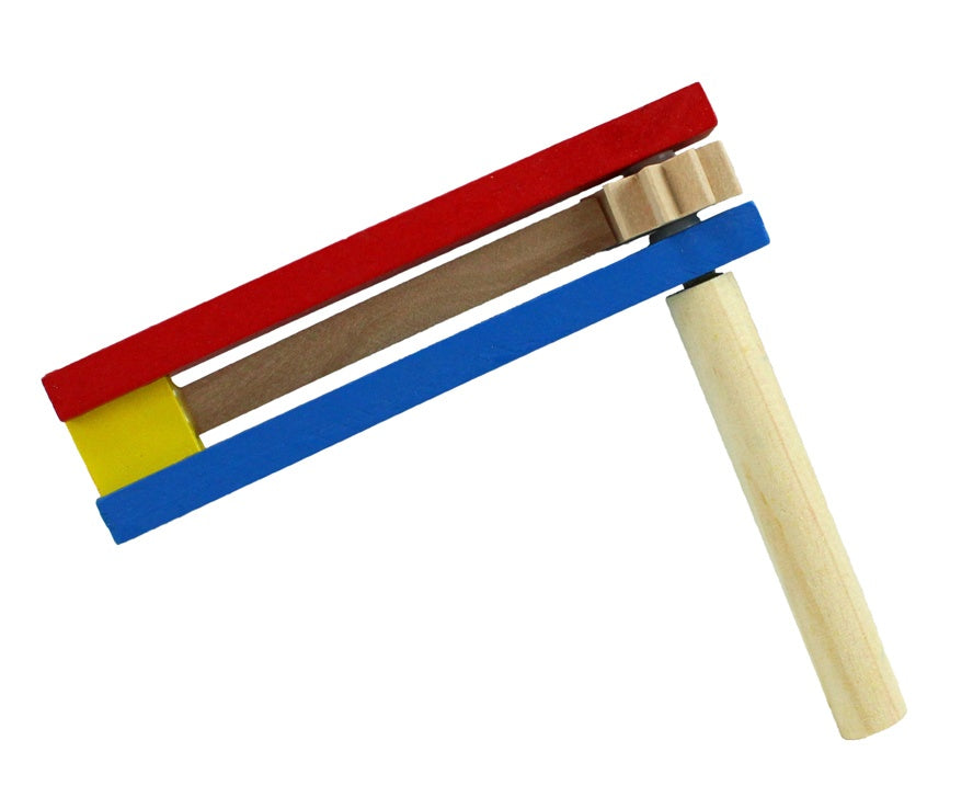 Holzratsche bunt ca 13 cm