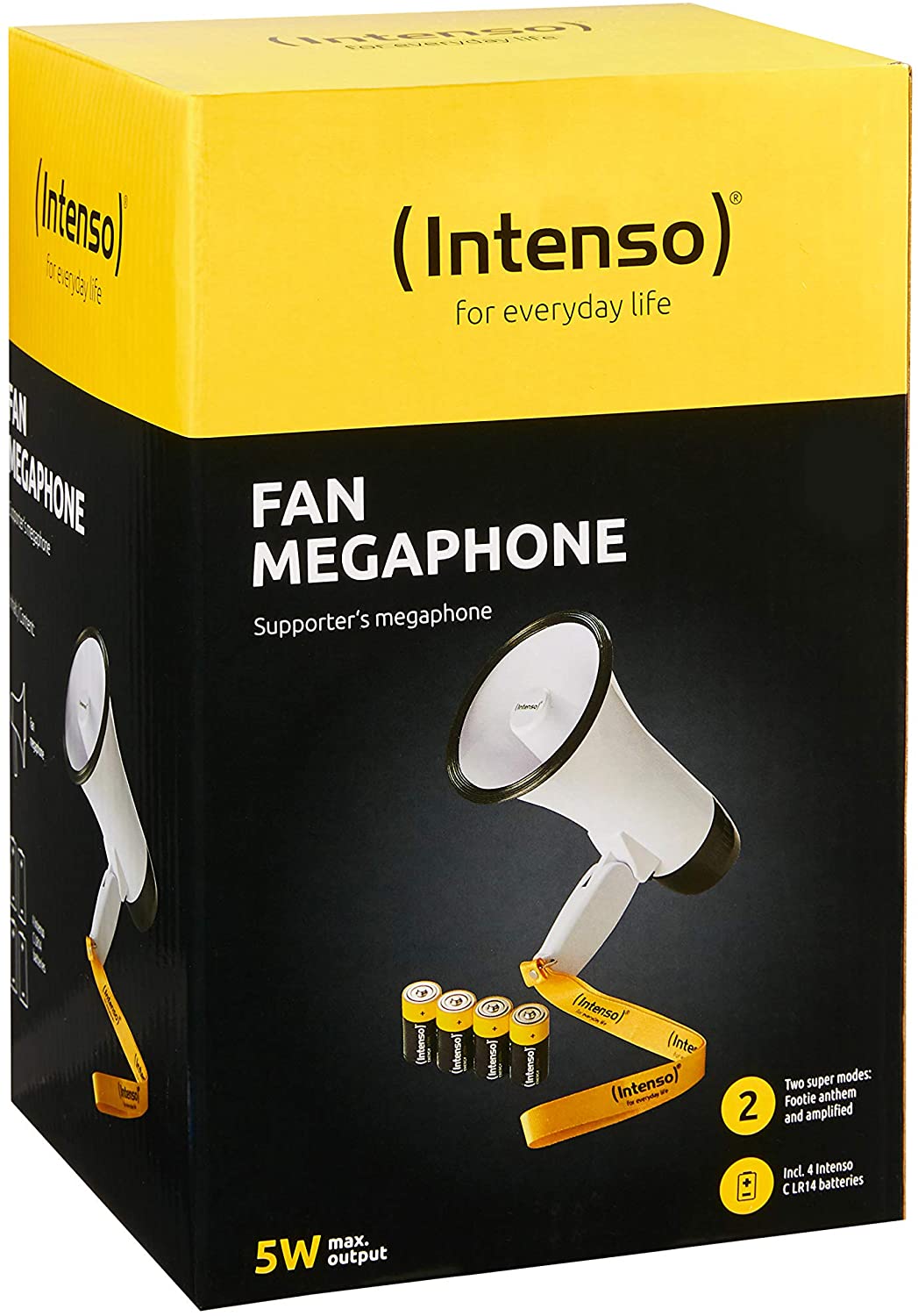 Intenso Fan-Megaphone inkl. Batterien, 14 X 22,5 X 13