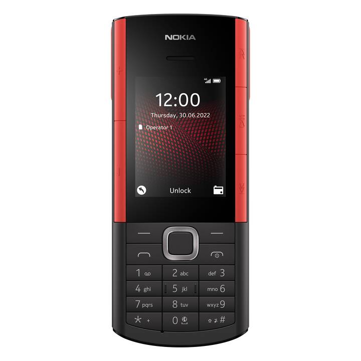 NOKIA 5710 Xpress Audio (128 MB, 2.8", 0.3 MP, Schwarz, Rot)