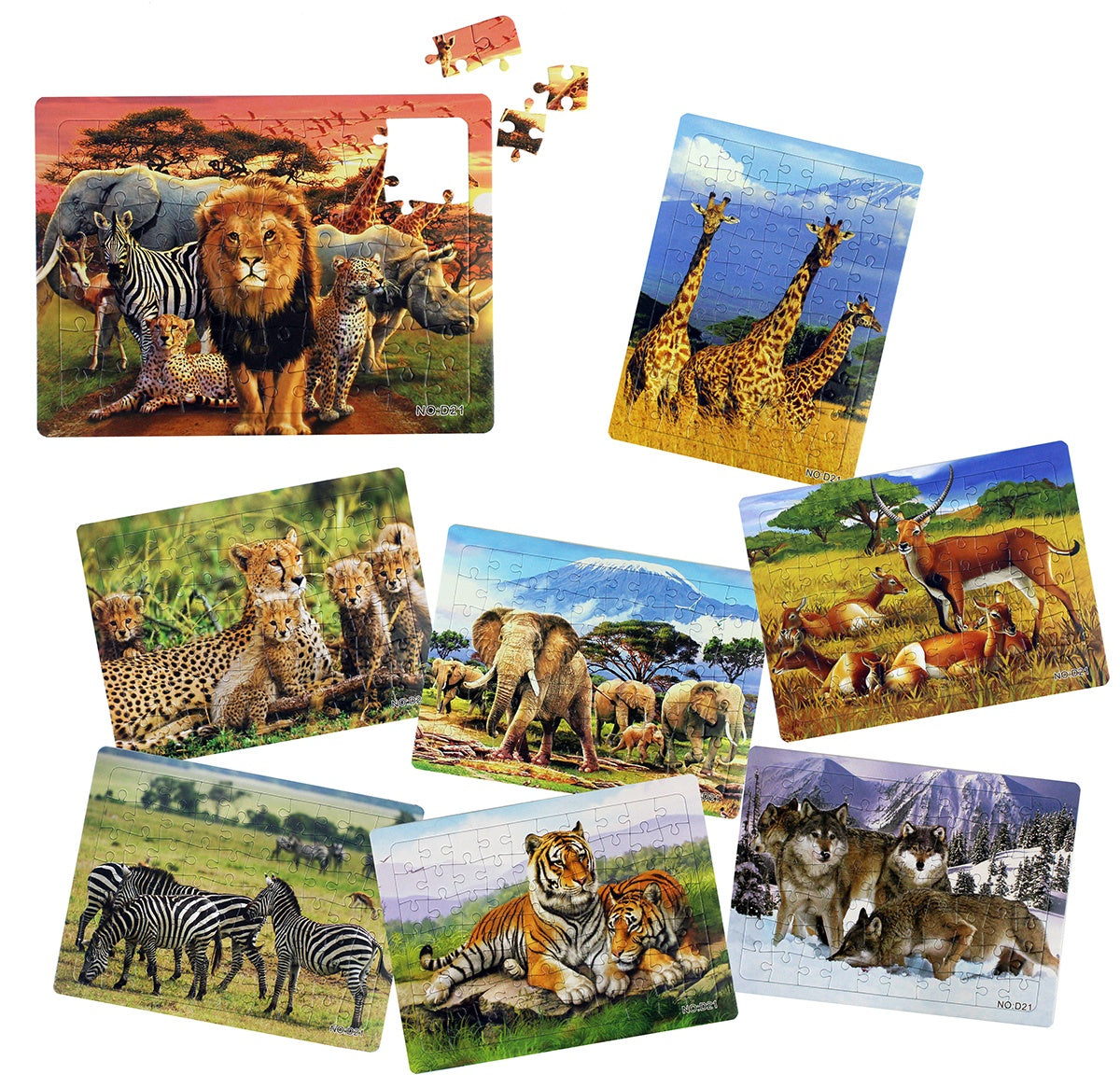 Puzzle Tierpuzzle 8-fach sortiert ca 28x21cm