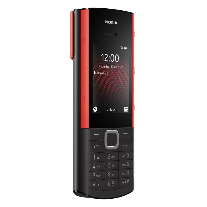 NOKIA 5710 Xpress Audio (128 MB, 2.8", 0.3 MP, Schwarz, Rot)