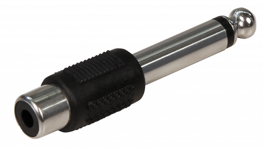 Audio-Adapter HOLLYWOOD Cinch-Buchse auf Klinkenstecker 6,35mm Mono