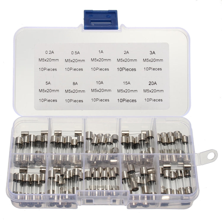 100 PCS 5 x 20 mm Sicherung Verschiedene Kits Glassicherungsrohr 0,2A 0,5A 1A 2A 3A 5A 8A 10A 15A 20A | #Elektroniktrade.ch#