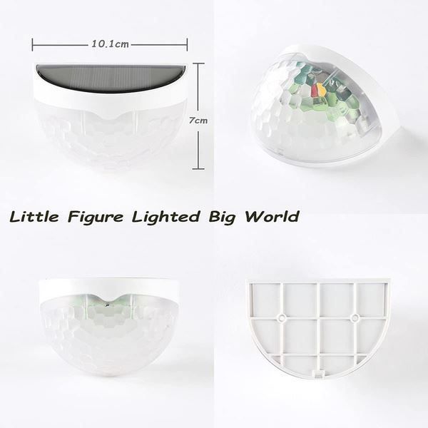 6 LED Solar Powered Fence Lights Outdoor