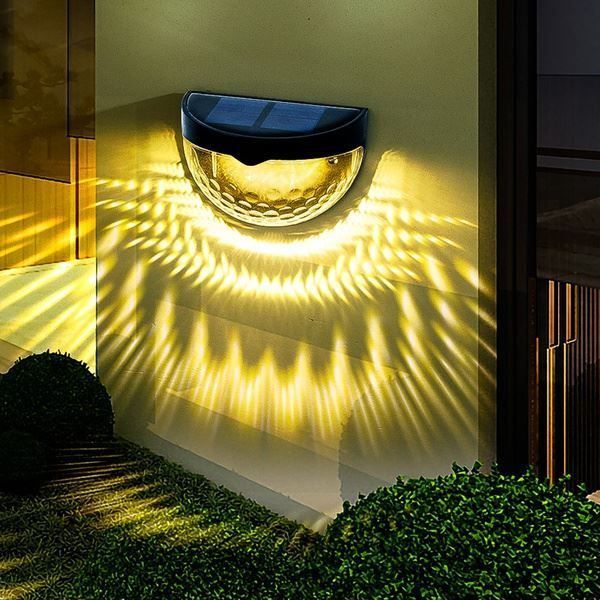 6 LED Solar Powered Fence Lights Outdoor