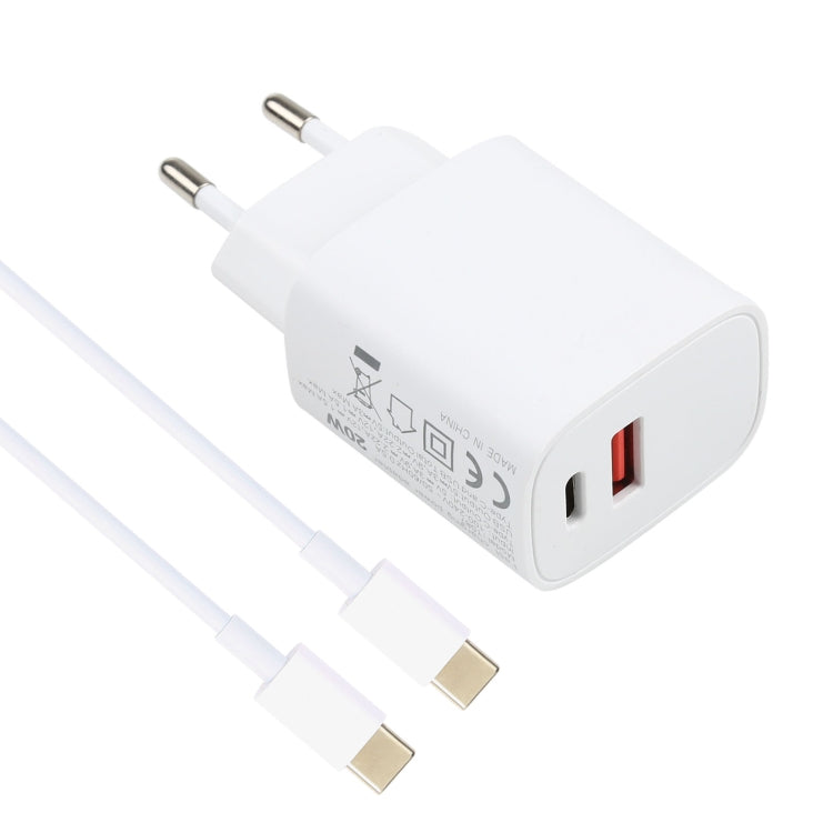 20W USB-C / Typ-C + USB-Anschlüsse-Ladegerät mit 100 Watt-Typ-C bis Typ-C-Fast-Ladekabel 2M | #Elektroniktrade.ch#