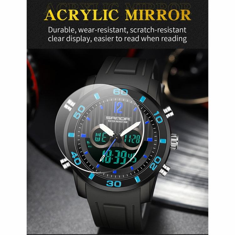 Sanda 3106 Dual Digital Display Männer Outdoor Sport Uhr