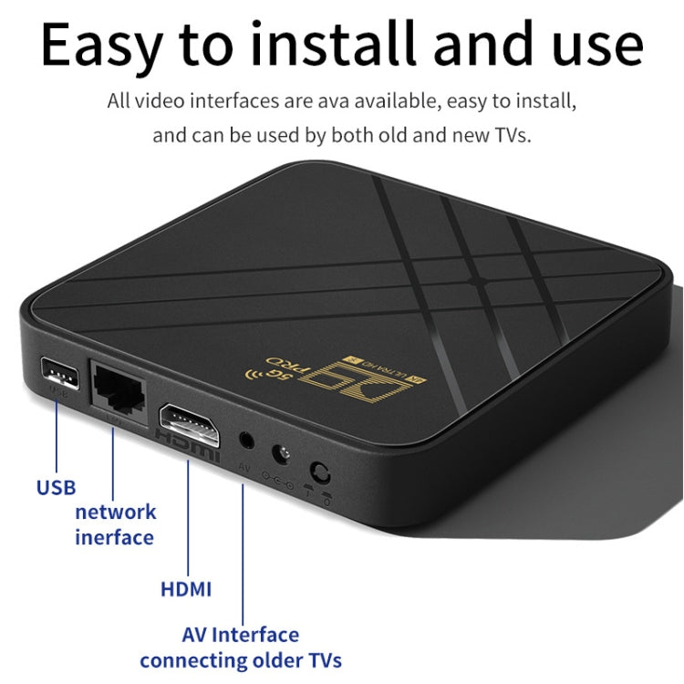 D9 Pro 4K HD Smart TV Box mit Android 10 8GB Ram + 128GB Speicherplatz