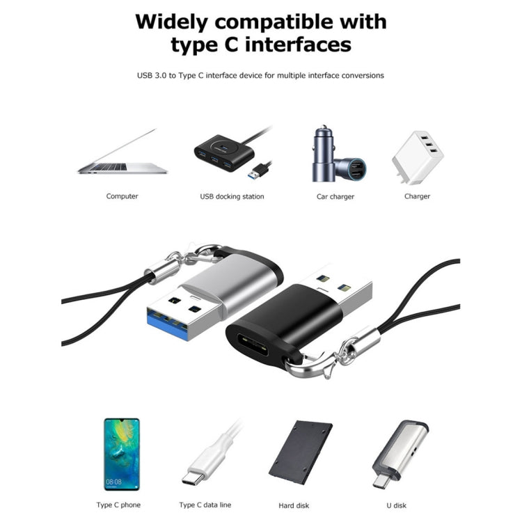 USB 3.0 zu Typ C / USB-C Adapter (Silber) | #Elektroniktrade.ch#