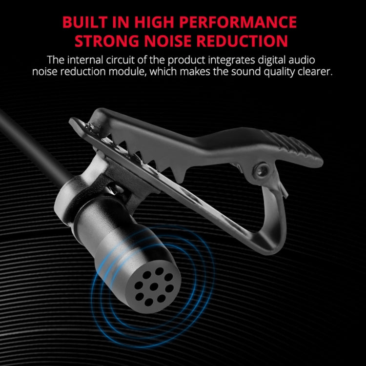 Typ-C-Schnittstelle Live-Übertragung Interview Mobiltelefon Doppelclip Lavalier Mikrofon, Länge: 2,5 m | #Elektroniktrade.ch#