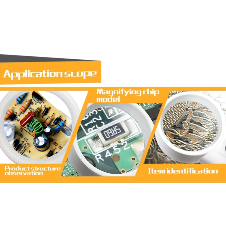 JAKEMY JM-Z19 Tragbare optische 8-fache Lupe mit LED-Licht