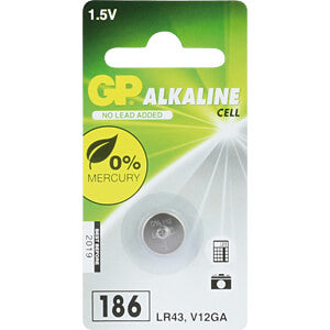 GP LR 43 Alkaline Knopfzelle, 186