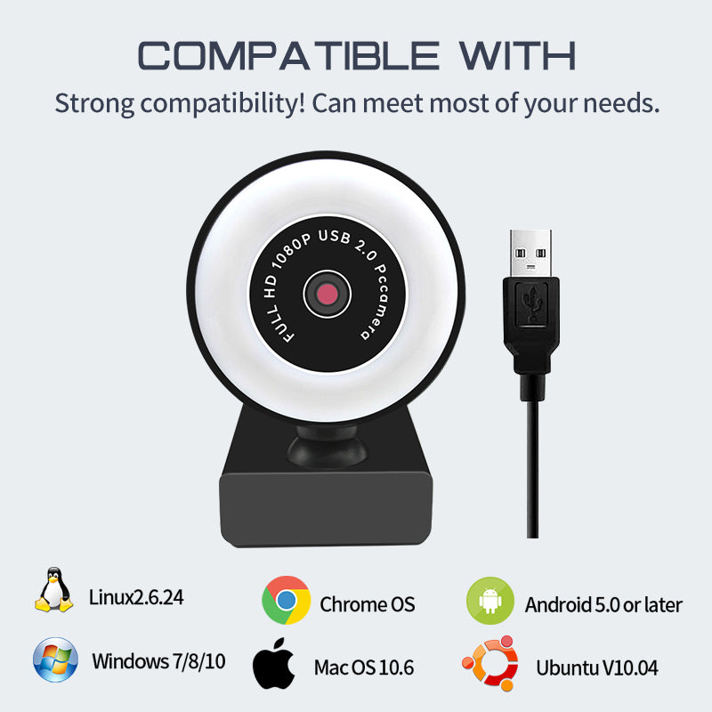 X97 Digitale Video-Webcam mit mehrstufigem Beauty-Fill-In-Licht | #Elektroniktrade.ch#