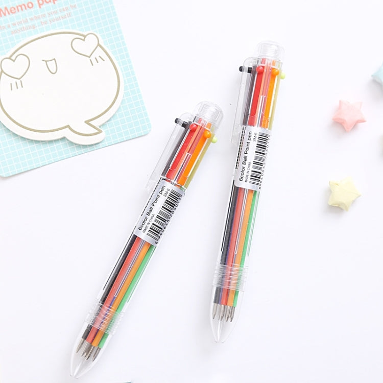 6 Farben Kugelschreiber Push-Action-Stift Schulbürobedarf, zufällige Farblieferung | #Elektroniktrade.ch#