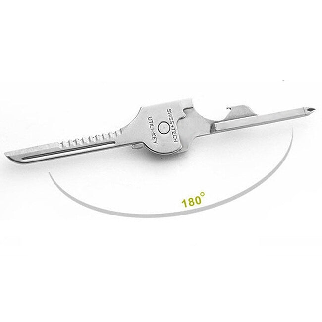 SWISS+TECH Edelstahl 6-in-1-Multifunktions-Schlüsselanhänger