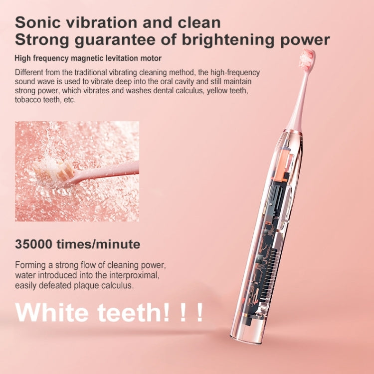 Lenovo B002.2-C2 USB-Ladung Wireless Sonic-elektrischer Zahnbürste mit 5 antibakteriellen Bürstenköpfen | #Elektroniktrade.ch#