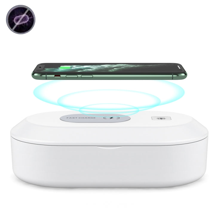 15W Wireless & Smartphone Sterilisator UV-Licht Desinfektionsreinigungsbox (weiß)