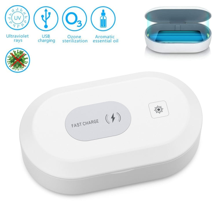 15W Wireless & Smartphone Sterilisator UV-Licht Desinfektionsreinigungsbox (weiß)