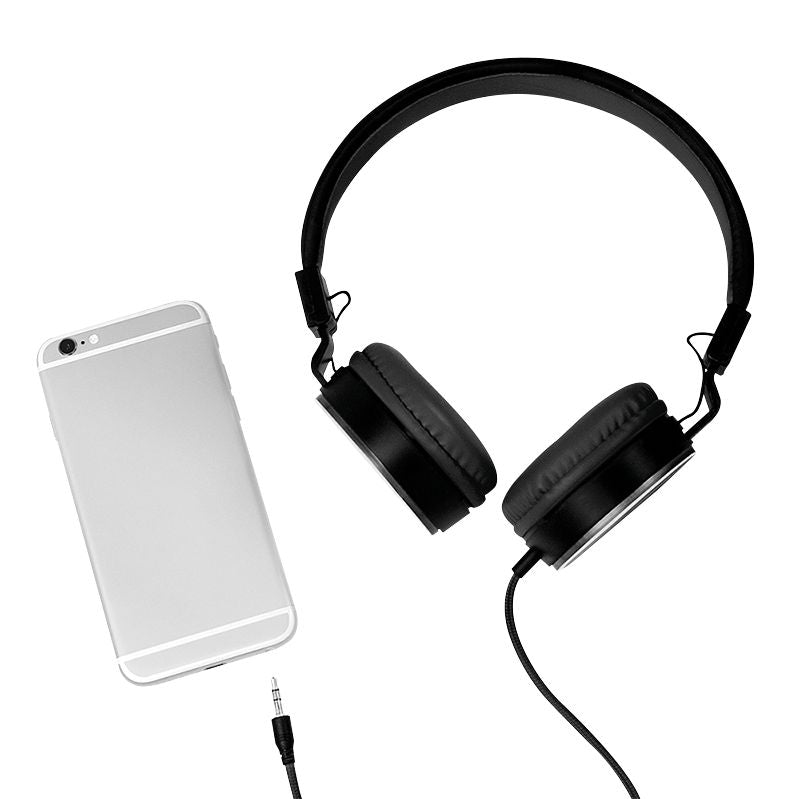 LogiLink Faltbarer Stereo Kopfhörer, schwarz
