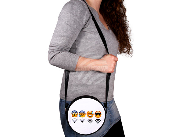 RUNDE MOTIV-HANDTASCHE "WIFI EMOJIS" | #Elektroniktrade.ch#