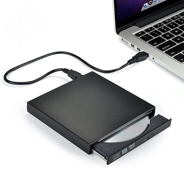 Portables USB CD/DVD Laufwerk mit CD Brenner für PC & Notebook | #Elektroniktrade.ch#