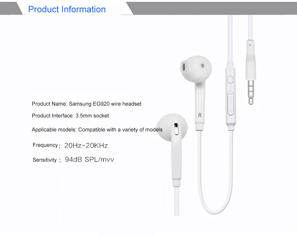 Samsung Headset EG920 mit 1,2 m Länge für Smartphones