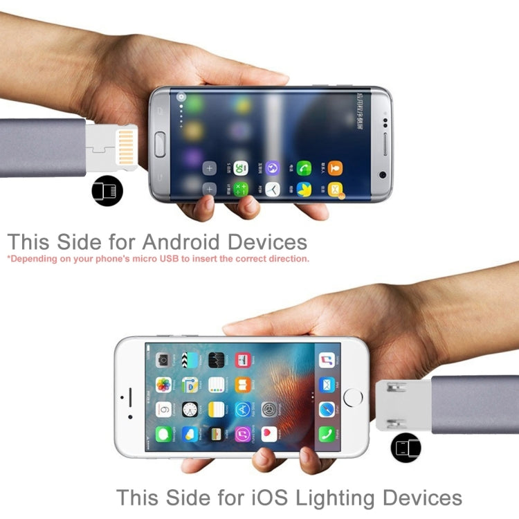Haweel 1m Lade&Datenkabel Lightning & MicroUSB in einem Stecker