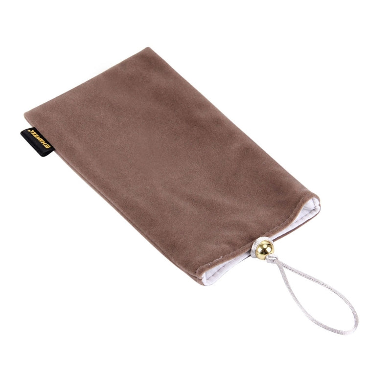 HAWEEL Soft Flannel Pouch Bag mit Pearl Button für bis zu 5,5 Zoll Bildschirmtelefon, Größe: 18,5 cm x 9 cm (grau) | #Elektroniktrade.ch#