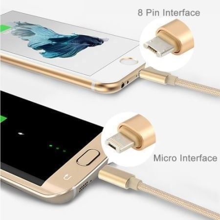 iPhone & Samsung Ladekabel 8Pin/Micro | #Elektroniktrade.ch#