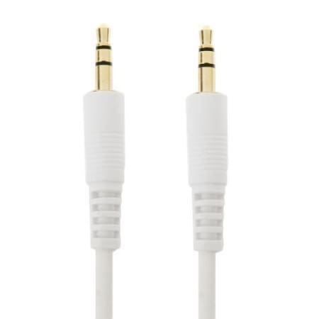 Aux Kabel mit Goldstecker 2m Weiss | #Elektroniktrade.ch#