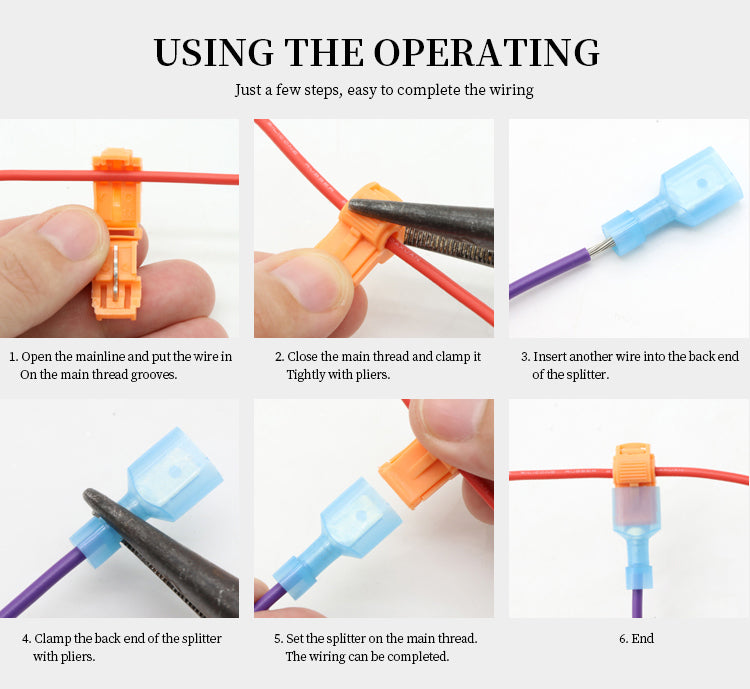 T Form Schnell Splice Elektrischer Draht Anschlüsse Crimp