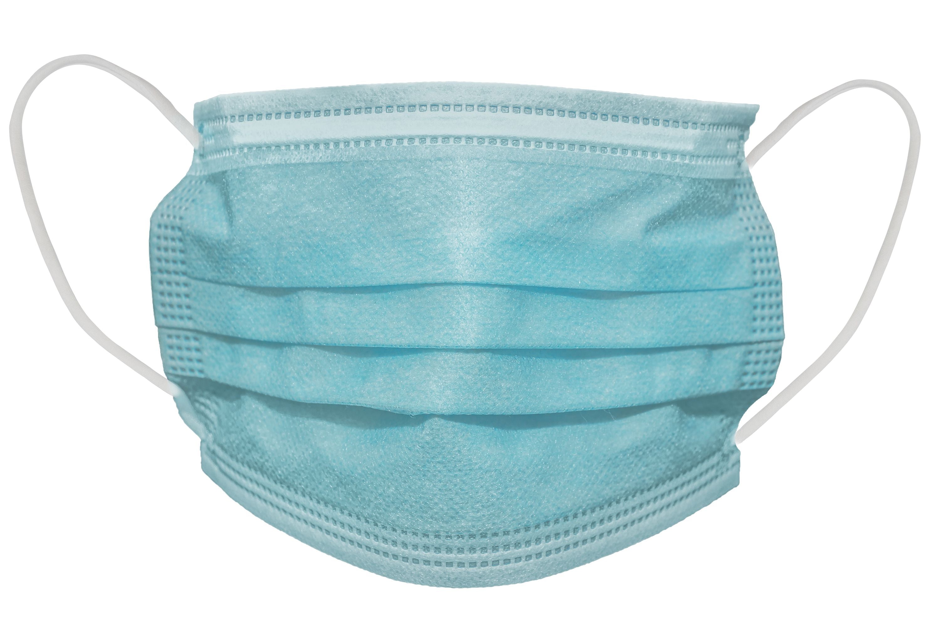 Mundschutz Hygienemasken à 50 Stück Schwarz/Hellblau