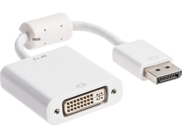 Adapter, DisplayPort Stecker - DVI-D Buchse, weiß | #Elektroniktrade.ch#