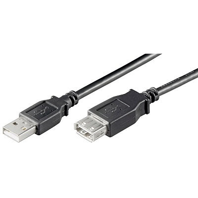 USB 2.0 Hi-Speed Verlängerungskabel A Stecker – A Buchse schwarz 3m | #Elektroniktrade.ch#