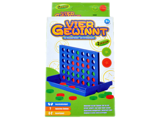 Spiel "vier gewinnt" im Blisterkarton,ca.13 x 10 x 9 cm