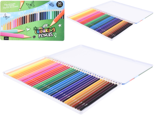 Buntstifte ARTISTA -18 cm, 36 Stück in Metall-Box36er Metallbox