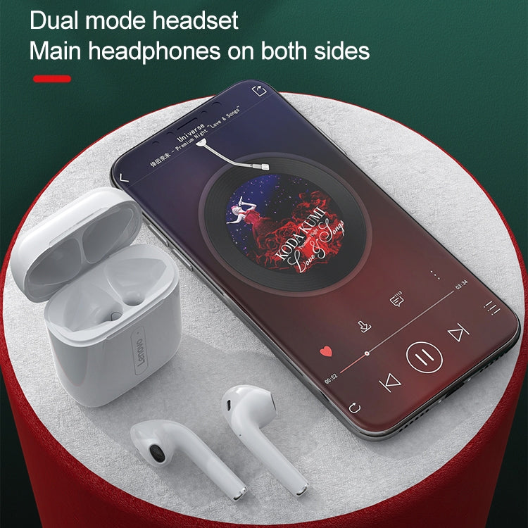 Lenovo X9 Bluetooth 5.0 Drahtloser binauraler Bluetooth-Kopfhörer mit Ladebox (weiß) | #Elektroniktrade.ch#