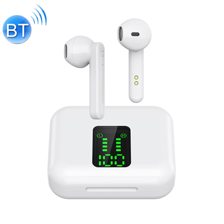 L12 Bluetooth 5.0 TWS Touch Digitalanzeige Drahtloser Bluetooth-Kopfhörer mit Ladebox (weiß) | #Elektroniktrade.ch#