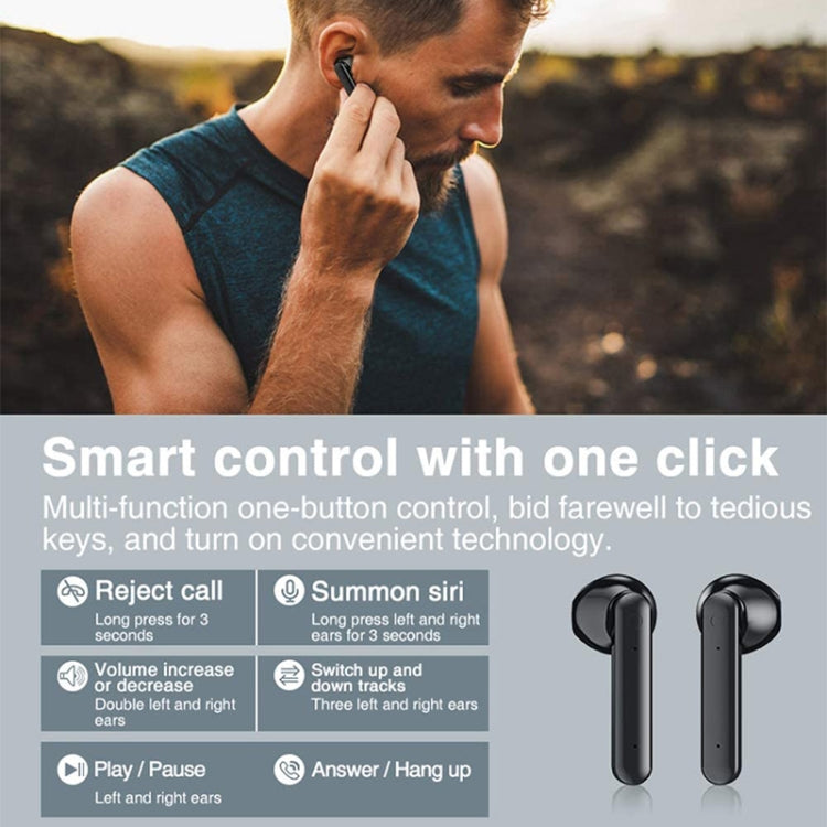 L12 Bluetooth 5.0 TWS Touch Digitalanzeige Drahtloser Bluetooth-Kopfhörer mit Ladebox (weiß) | #Elektroniktrade.ch#