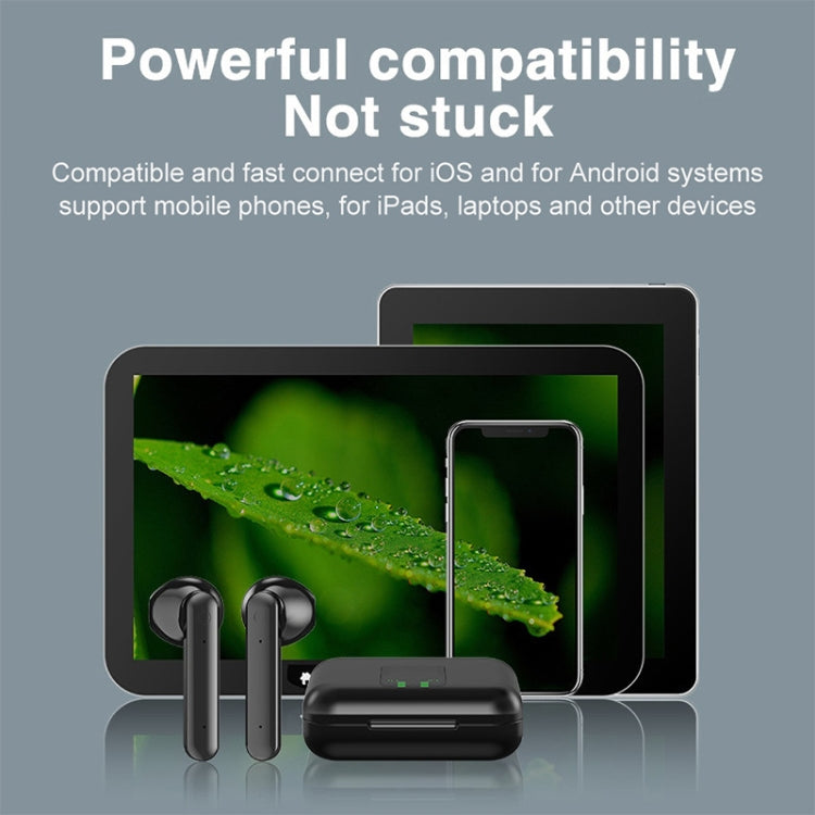 L12 Bluetooth 5.0 TWS Touch Digitalanzeige Drahtloser Bluetooth-Kopfhörer mit Ladebox (weiß) | #Elektroniktrade.ch#