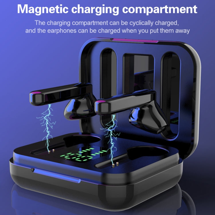 L12 Bluetooth 5.0 TWS Touch Digitalanzeige Drahtloser Bluetooth-Kopfhörer mit Ladebox (weiß) | #Elektroniktrade.ch#