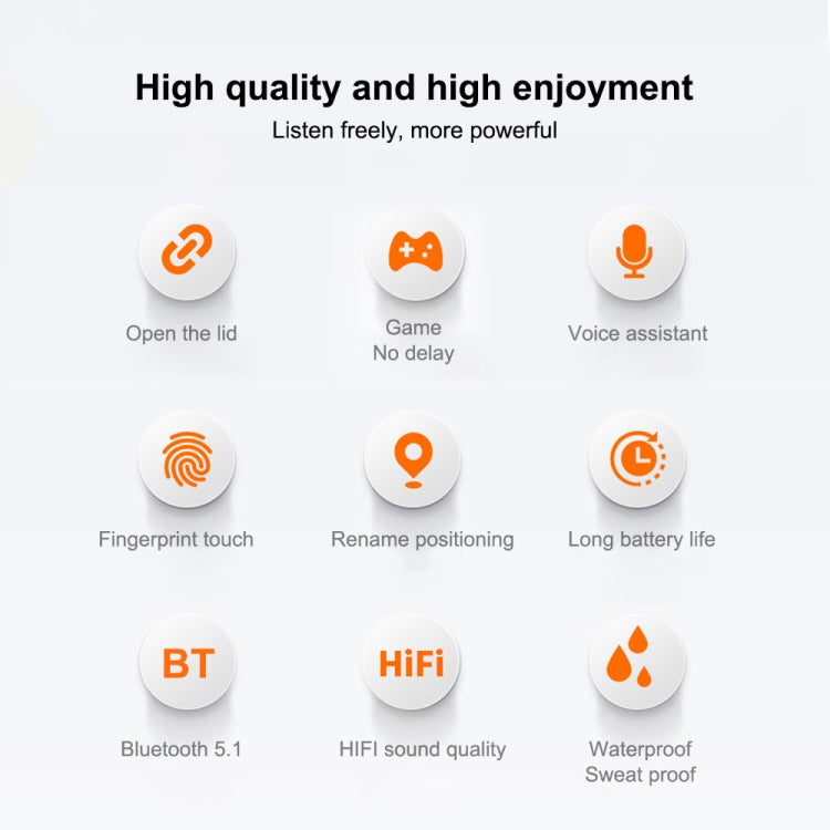 WK Tws v2 True Wireless Ohrhörer Stereo-Kopfhörer Bluetooth 5.1 Kopfhörer