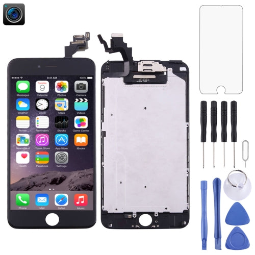 Komplettmontage von LCD-Bildschirm und Digitizer mit Frontkamera für iPhone 6 Plus (Schwarz) | #Elektroniktrade.ch#