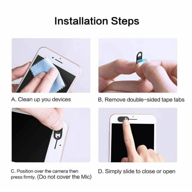 Ultradünne Design WebCam-Abdeckung 6er Set