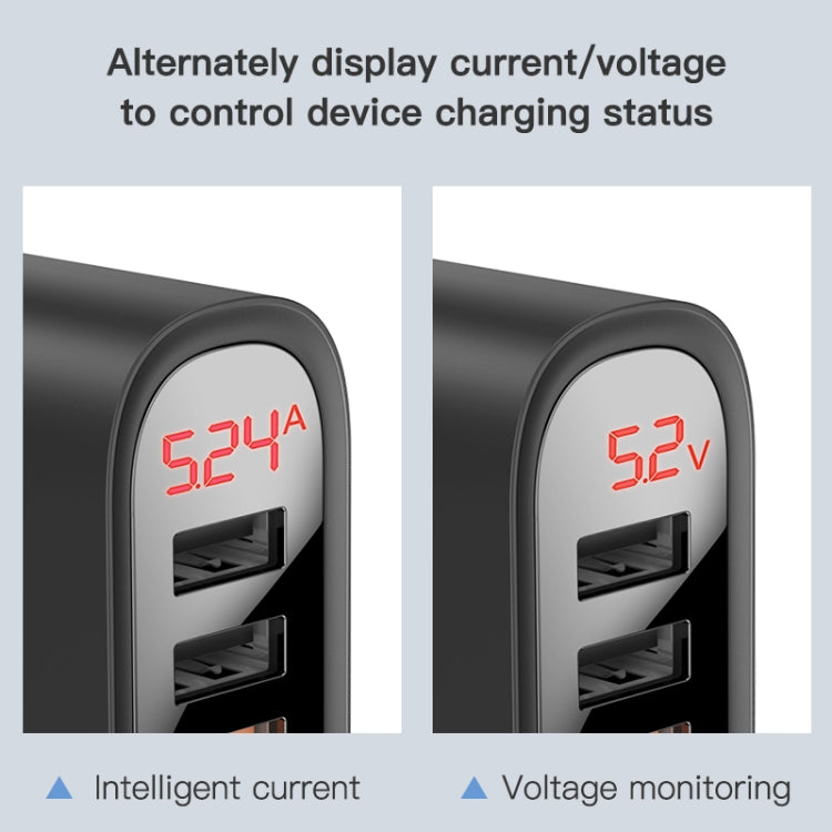 30W 5.4A 3 USB + QC3.0 Schnellladegerät mit Digitalanzeige | #Elektroniktrade.ch#
