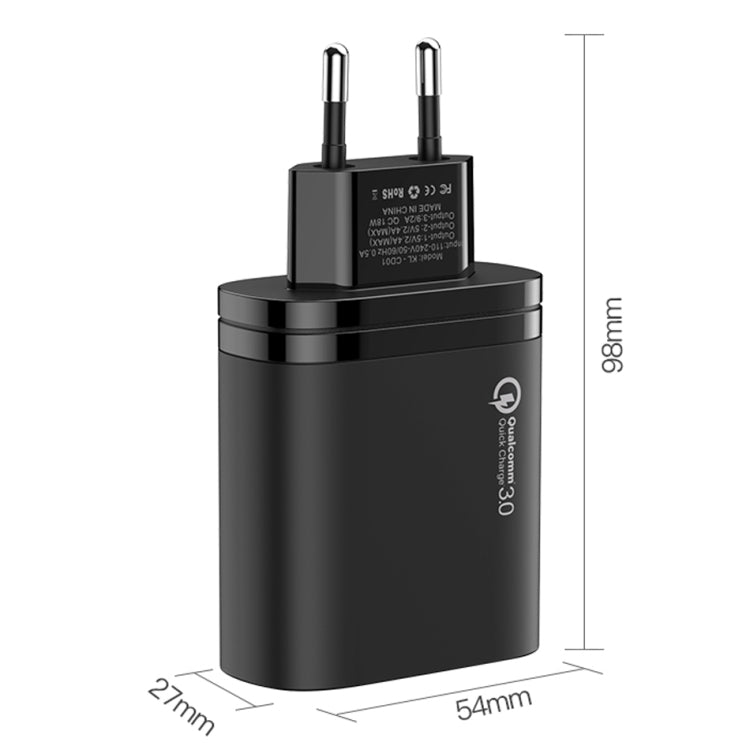 30W 5.4A 3 USB + QC3.0 Schnellladegerät mit Digitalanzeige | #Elektroniktrade.ch#