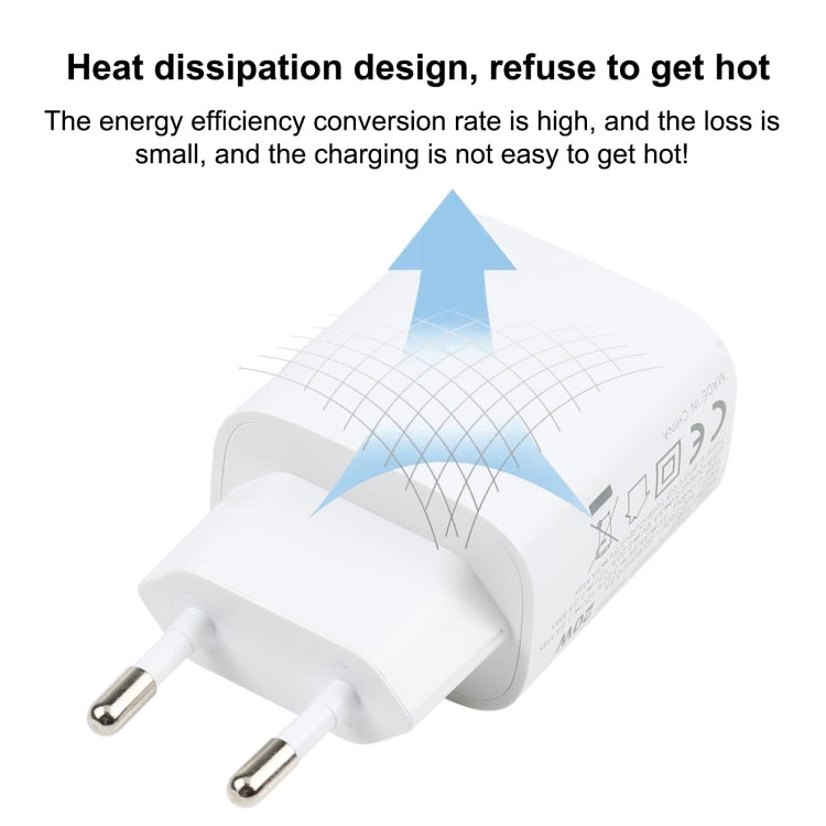 T087 20W USB-C / Typ-C + USB Fast Lading Travel Ladegerät